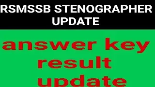 rsmssb stenographer latest news | stenographer today update | stenographer cut off | 
