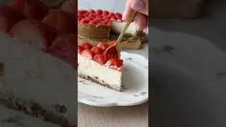 Чизкейк с клубникой #recipe #рецепты #фудблог #cooking #baking #food #рецепт #чизкейк #чизкейкрецепт