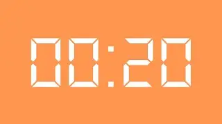 20 Seconds Timer HD No Copyright - Pastel Orange Screen + Beep