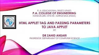 Java Applet Part-6 HTML Applet Tag and Passing Parameters to an Applet