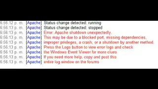 Apache shutdown unexpectedly