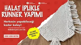 Halat iple (rope yarn) Runner Yapımı (Yapımı Çok Kolay)
