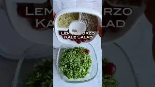 10-MINUTE KALE ORZO SALAD and how to chop kale easily! Meal-prep friendly. 