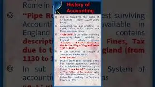 Accounting | NoN SToP -1 | History of Accounting