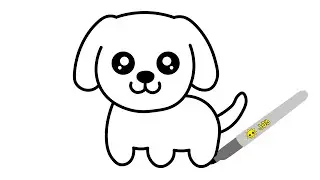 Como desenhar um cão passo a passo | Desenho de cachorro fácil