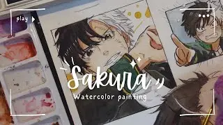 Haruka sakura✨ | beginner friendly watercolour tutorial 💜