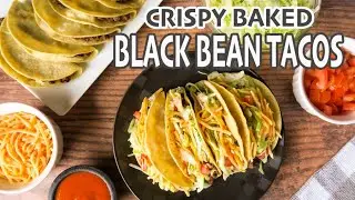 Crispy Baked Black Bean Tacos {Healthy, Vegan, Gluten-free}