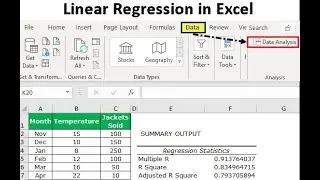 How to do simple linear regression in Excel