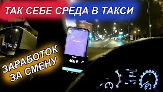 Заработок в такси за 12 часов в среду. Вялая ночь