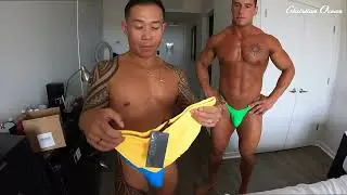 John Bronco + Christian Ocean try on Grand Axis!