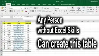 Basic MS Excel Table for Data Manage | Excel Tutorial Part 1/50