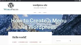 How to Create a Menu in WordPress