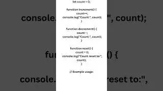 counter using javascript.                   
