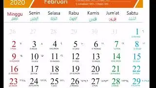 Kalender februari 2020