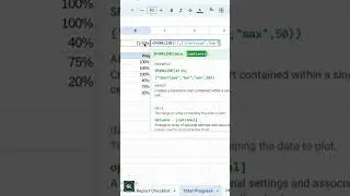 Creating Overall Progress Bar in Google Sheets