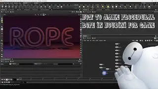 how to make procedural rope in Houdini for game