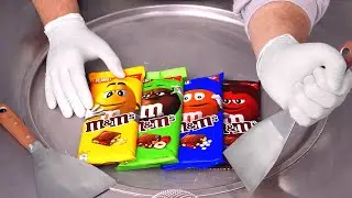 m&m Chocolate Bars - Ice Cream Rolls | ASMR