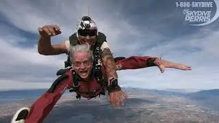 Dr. Roger Woodruff Skydives! Without Handcam