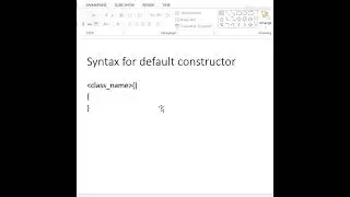 syntax for default constructor | Raghu Konduri | Programming and Coding Tutorials 