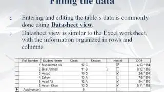 4. Ms Access 2003 Tutorials in Urdu - Database Tables Urdu Tutorials