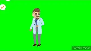 animated doctor green screen video 2D animation 