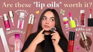 Reviewing All My Lip Oils ✨🎀 Best Lip Oils Available in India 👄 Clarins, Typsy Beauty, Nyx, Etude 🫧