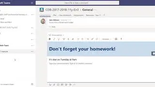 Adding Announcements in Microsoft Teams for Education
