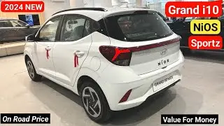 New 2024 Hyundai Grand i10 NIOS 1.2 Sportz Details Review | On Road price interior Feature Mileage