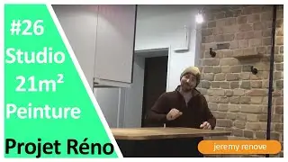 Réno Studio 21m2 #26 ponçage et peinture des murs placo