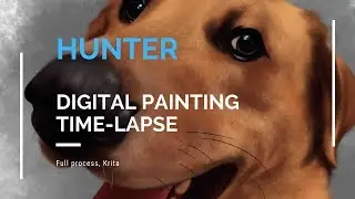 How to paint a pet portrait - Digital painting Timelapse OPHANAP