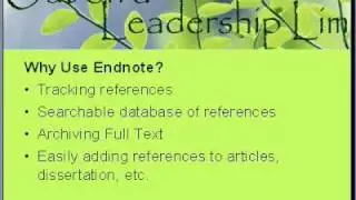 (2) Why Use Endnote