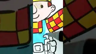 Bob The Builder / Oddly Satisfying Speed Coloring with Marker Pen and Music