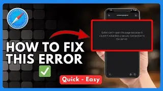 FIX : safari can't open the page because it couldn't establish a secure connection to the server