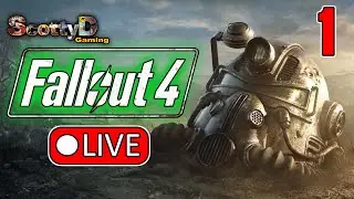 🔴LIVE Fallout 4, Part 1 / Vault 111, Where Dreams Are Made (Full Game Blind)