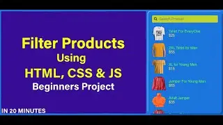 Product Filter and Search | JavaScript Project | For Beginner🔥