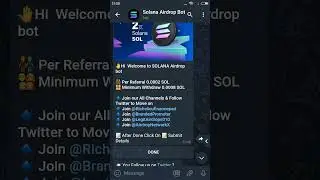 AIRDROP TELEGRAM SOLANA  INSTAN WD