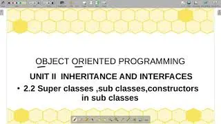 Super classes ,sub classes, constructors in sub classes in OOP | EP=18 3rd SEM CS8392 | QT | tamil