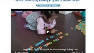 How to Teach Your Child to Read - Children Learning Reading Program