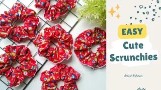 How to make CUTE Scrunchie | Cara jahit getah rambut