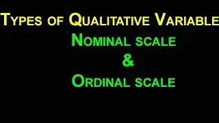 Types of qualitative variable | Ordinal Scale and Nominal Scale | Statistics Uop.