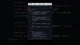 Mastering HTML Input Type: Month | Step-by-Step Example Tutorial! 