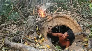 Bushman Build Strange Underground House
