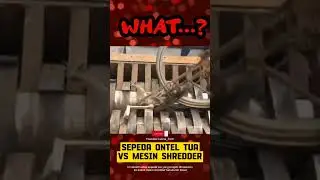 SEPEDA ONTEL TUA VS MESIN SHREDDER #automobile #shredder #hydraulicpresschannel #industrialshredder