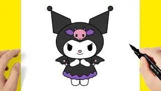 Como desenhar a Kuromi - Sanrio Halloween