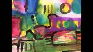 Messy Little Water Color Changing Abstract CityScape