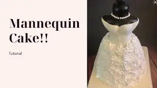 Mannequin wedding dress cake!!/Pastel de maniquí!!! Whole process in 8 min
