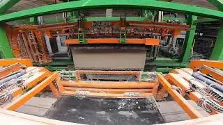 Cutting line in AAC plant/Линия резки на заводе ячеистого бетона/Schneidanlage im Porenbetonwerk