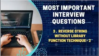 Reverse String without library Function Technique 2 | Most Frequently Asked C# Coding Program