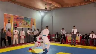Karate State Level Fight 🥋 Srijan Srivastava🔴 v/s Tanmay Tiwari🔵 Again😈💥 #waitforend #karate #video