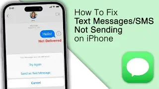 Fix Text Messages/SMS not Sending on iPhone!